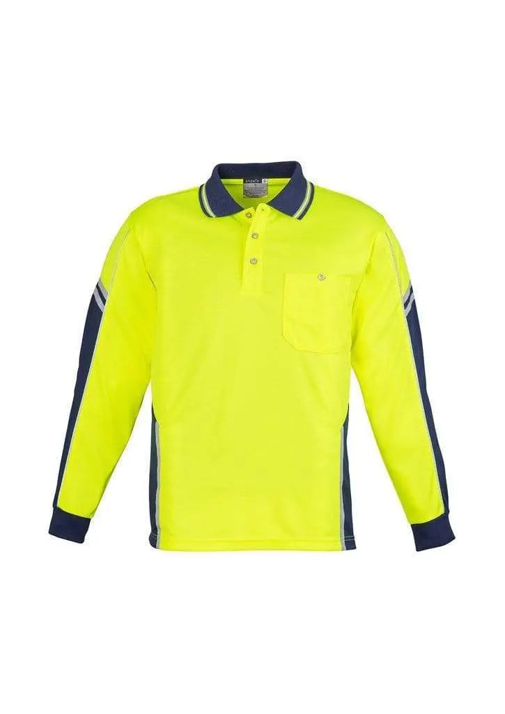SYZMIK Men’s Hi Vis Squad L/S Polo ZH238 Metro Workwear.